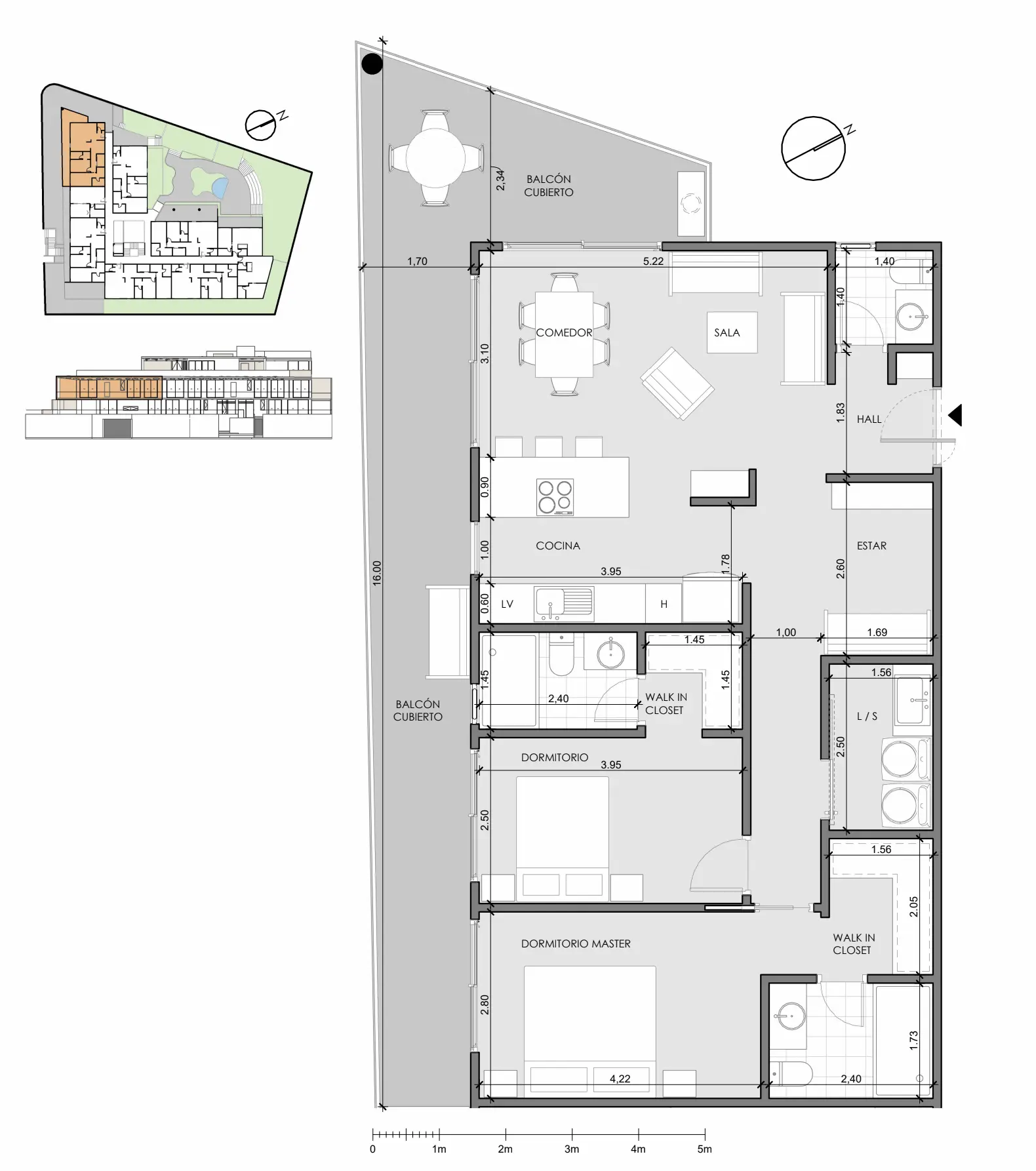 Plano Departamento 2 dormitorios #6