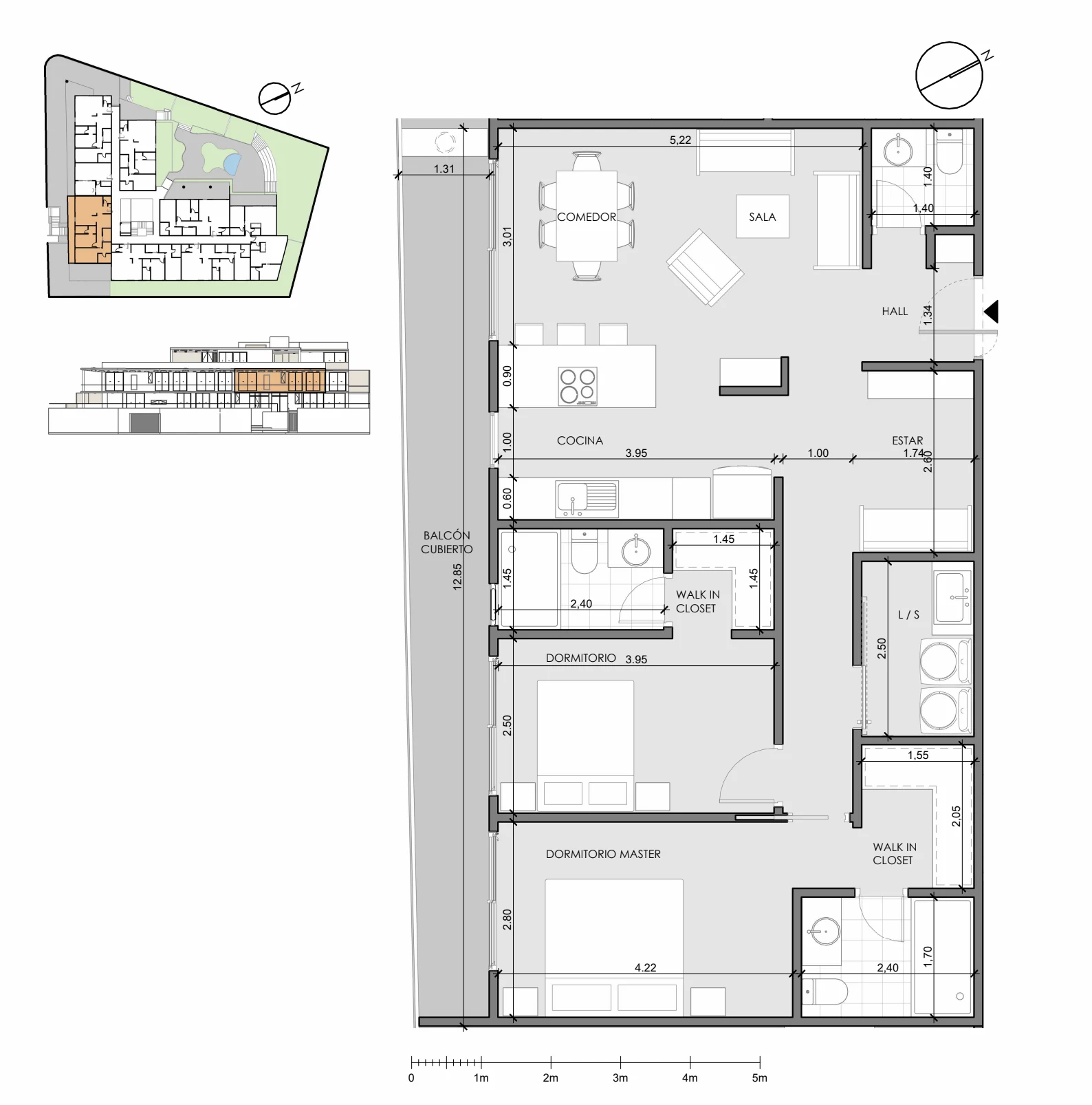 Plano Departamento 2 dormitorios #4