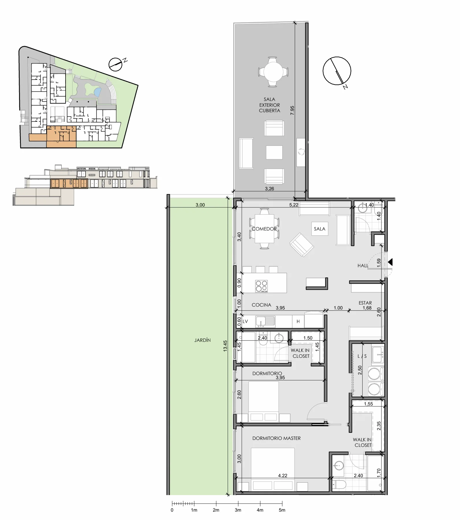 Plano Departamento 2 dormitorios #3