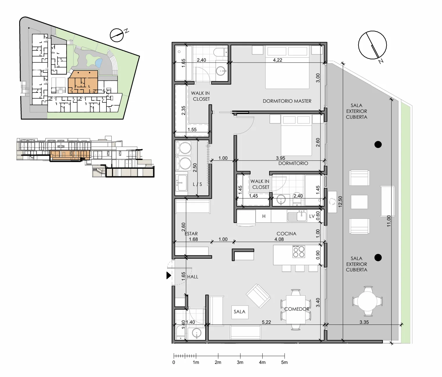 Plano Departamento 2 dormitorios #2