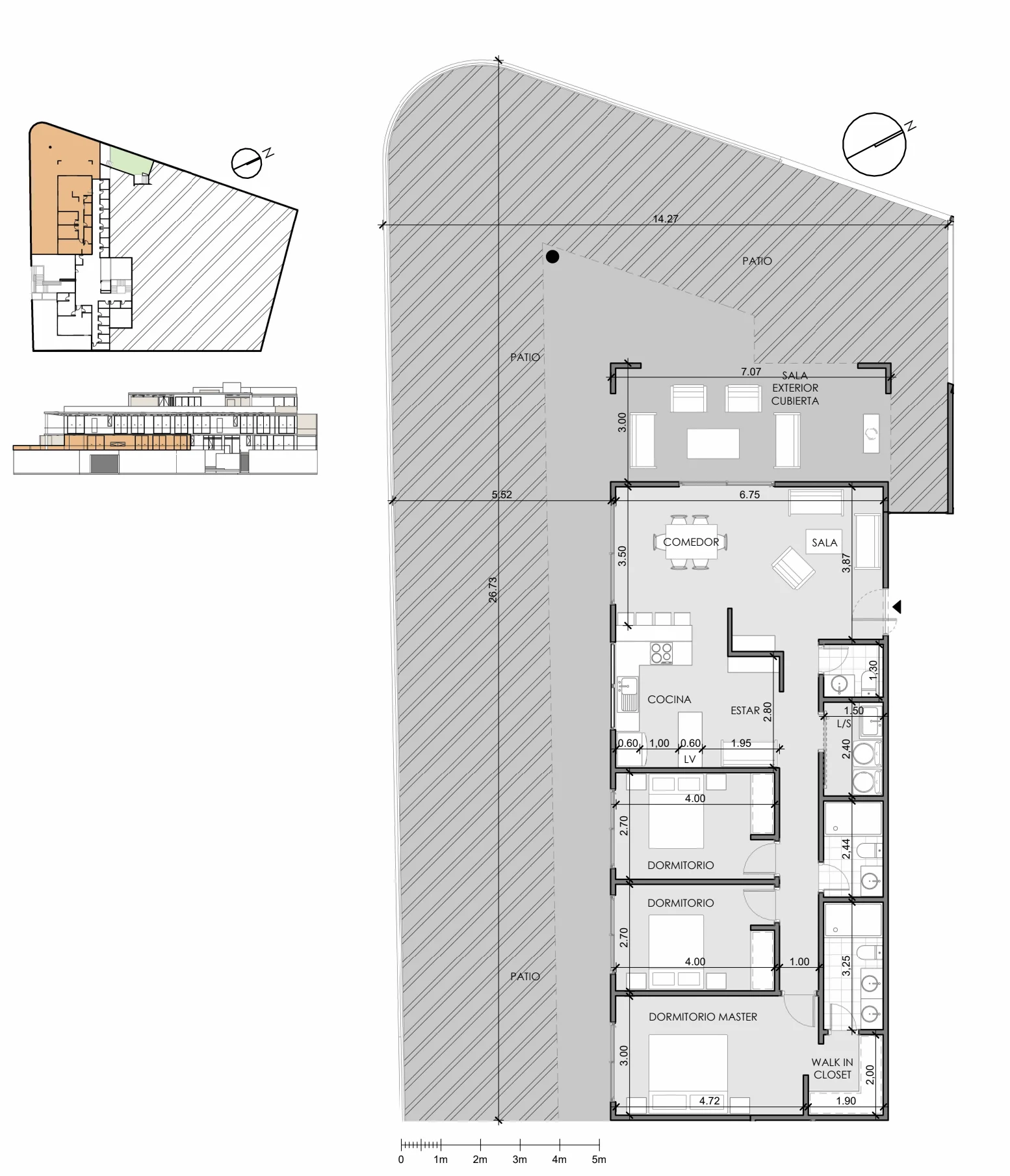 Plano Departamento 3 dormitorios #2