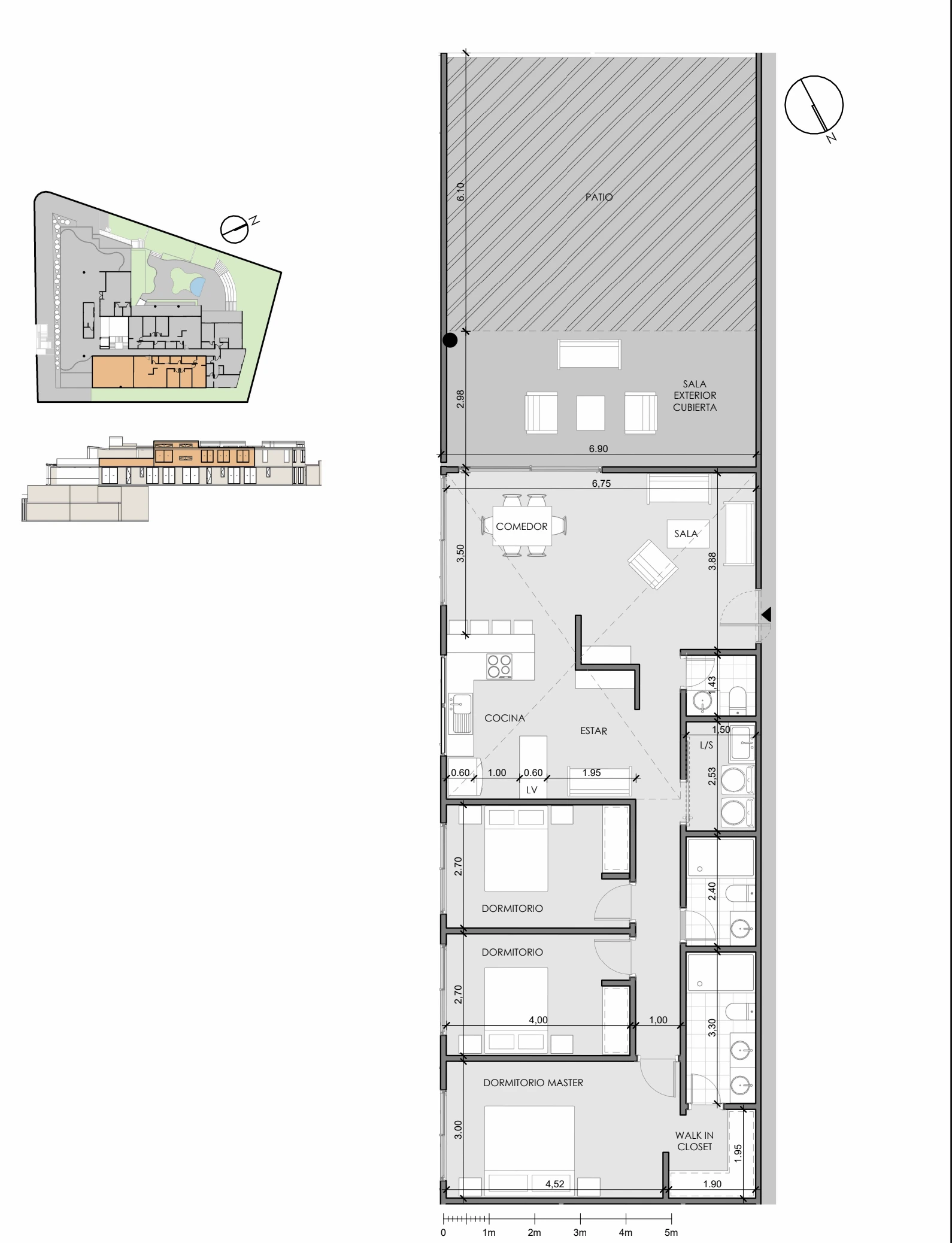 Plano Departamento 3 dormitorios #1
